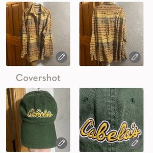 Cabela’s 3XL 💯% Cotton soft Aztec Buttonup+Cap🧢